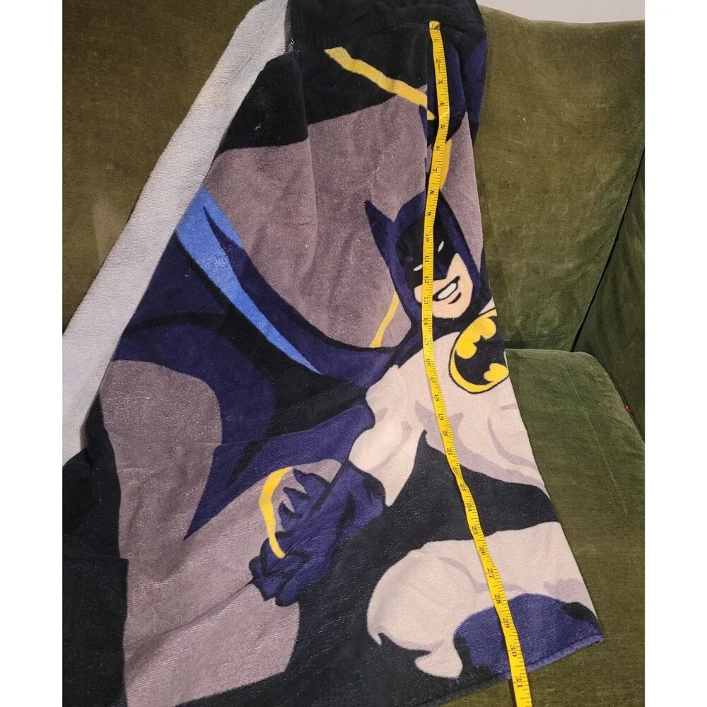 Retired Pottery Barn Kids Hooded Batman DC Comics Beach Bath Towel 30”x 50” 2013